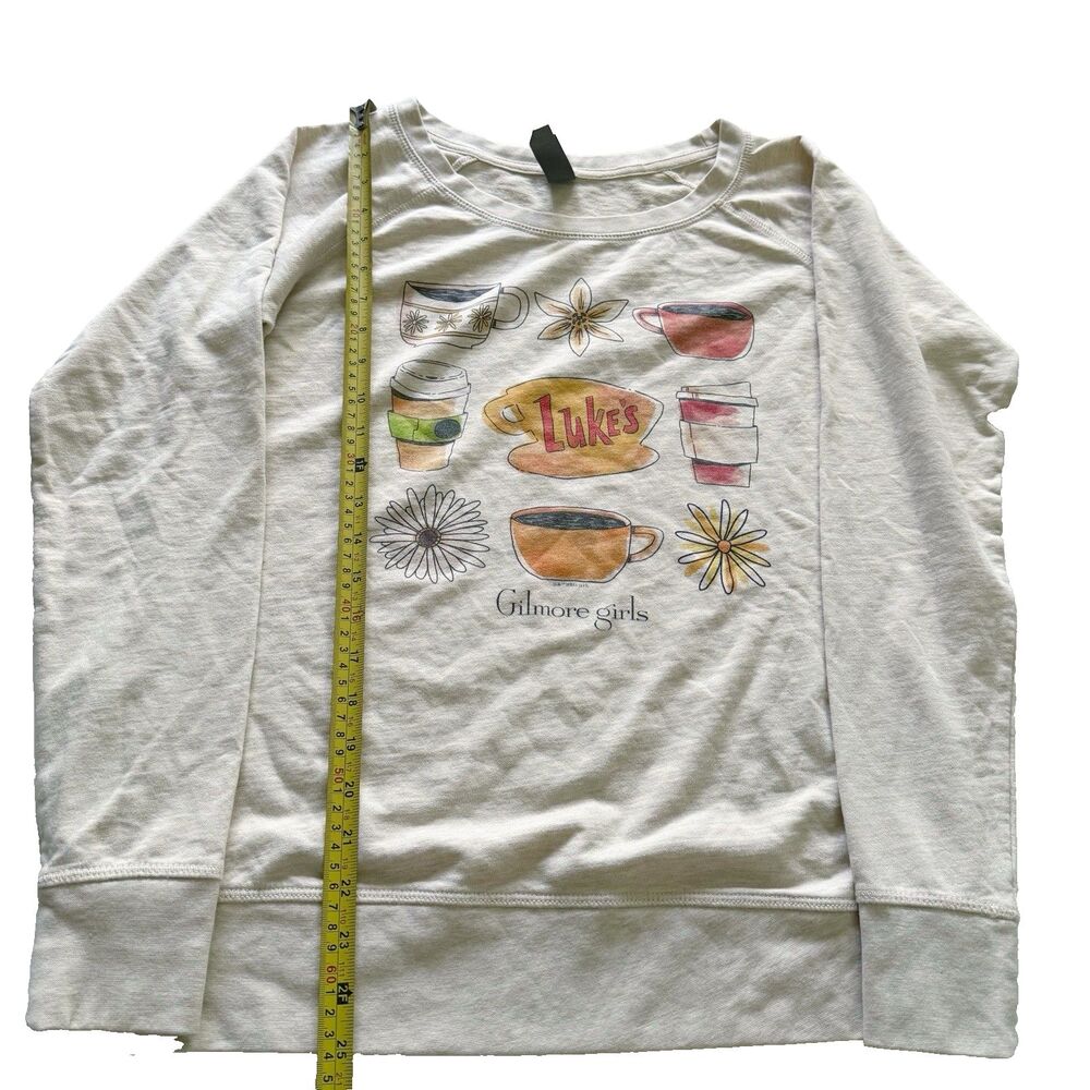 Gilmore Girls Luke's Floral Coffee Mug Cup Tee Shirt Top M Medium Cotton Blend - Picture 12 of 14